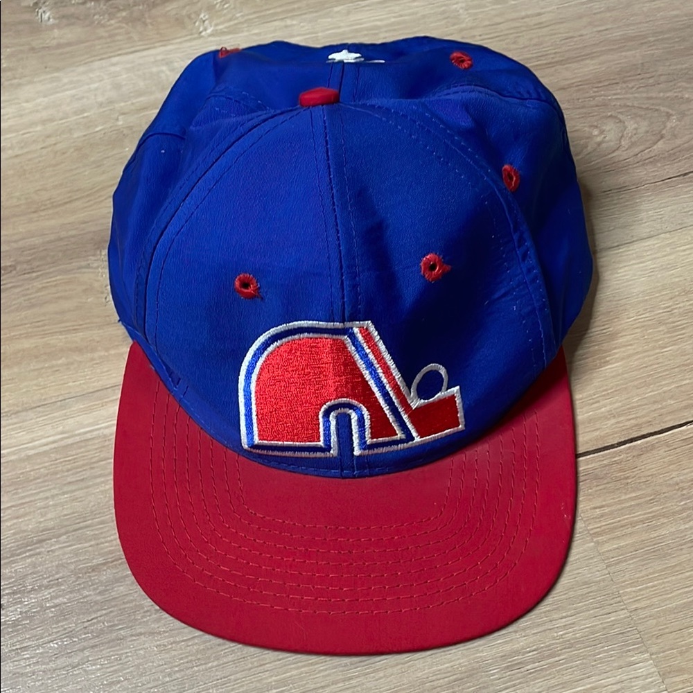 Vintage Quebec Nordiques Hat/Cap. Blue, Red. Snapback. GUC. Competitor Tag. NHL.